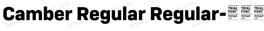 Camber Regular Regular字体转换